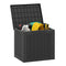 Outdoor Storage Box 25 Gallon Deck Box with Lockable Lid and Wicker-woven Texture