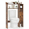 Wood Over the Toilet Bathroom Space Saver with Paper Holder and Shelf