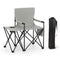 Oversized Camping Chair with Side Table and 2 Storage Pockets