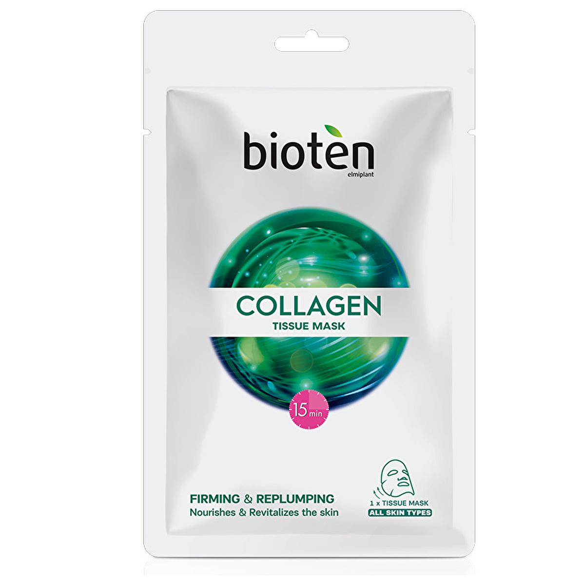 Bioten Collagen Face Mask - Anti-Aging, Moisturizing Sheet Mask for All Skin Types, Dermatologically Tested, Natural Skincare
