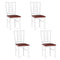 PU Leather Upholstered Wood Dining Chairs Set of 4
