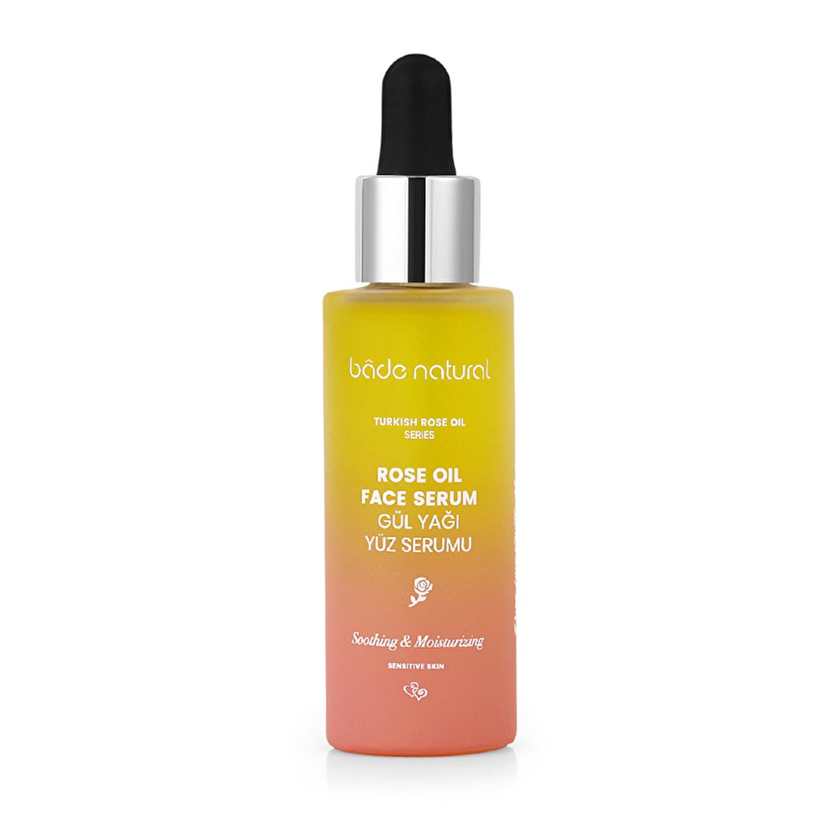 Bade Natural Rose Oil Facial Serum: Soothing Antioxidant Serum for Radiant, Sensitive Skin | Natural Anti-Aging Formula