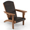 Patio Adirondack Chair with Rattan Padded Seat and Hidden Cupholder