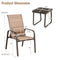 3 Pieces Patio Bistro Furniture Set with Adjustable Backrest