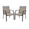 Patio Chairs Set of 2 with All Weather Breathable Fabric