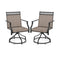 Patio Swivel Dining Chairs Set of 2 with Heavy-duty Metal Frame and Armrests
