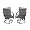 Patio Swivel Dining Chairs Set of 2 with Heavy-duty Metal Frame and Armrests