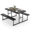 Picnic Table Bench Set for 2-4 People Outdoor Rectangular Camping Dining Table