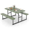 Picnic Table Bench Set for 2-4 People Outdoor Rectangular Camping Dining Table