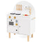 Play Kitchen for Kids Wooden Kitchen Playset with Stoves Faucet Sink Microwave and Oven