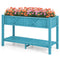 Poly Wood Elevated Planter Box with Legs Storage Shelf Drainage Holes
