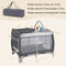 3-in-1 Portable Baby Playard with Zippered Door and Toy Bar