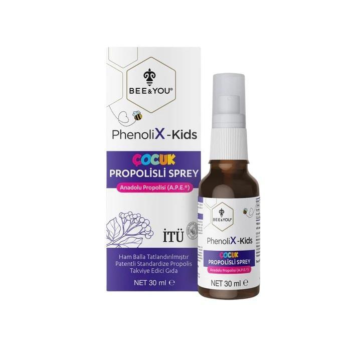 BEE & YOU PhenoliX-Kids Propolis Spray for Kids - Natural Immune Support Supplement with Propolis, Vitamin C & Black Elder Extract