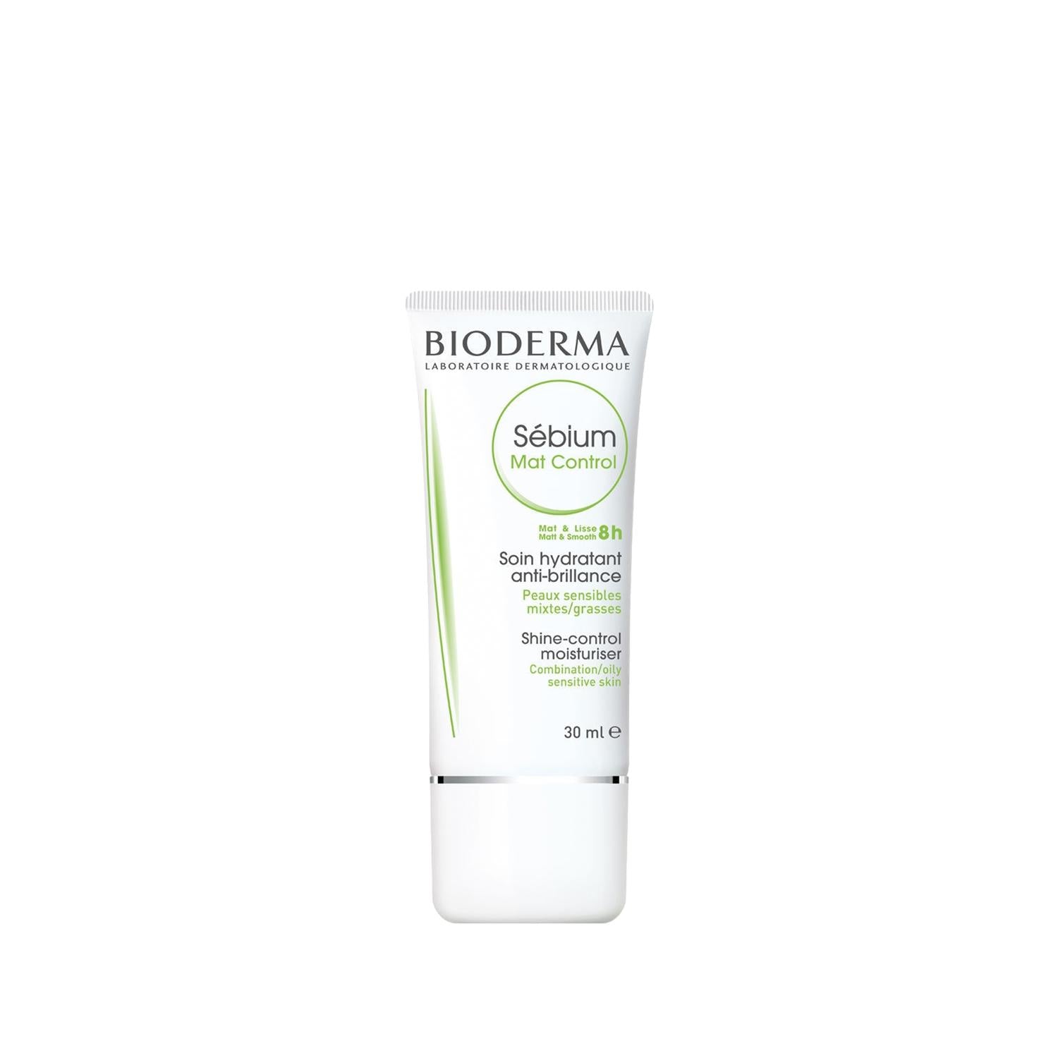 Bioderma Sebium Mat Control Anti-Shine Face Cream for Oily Skin - 30ml Mattifying Moisturizer
