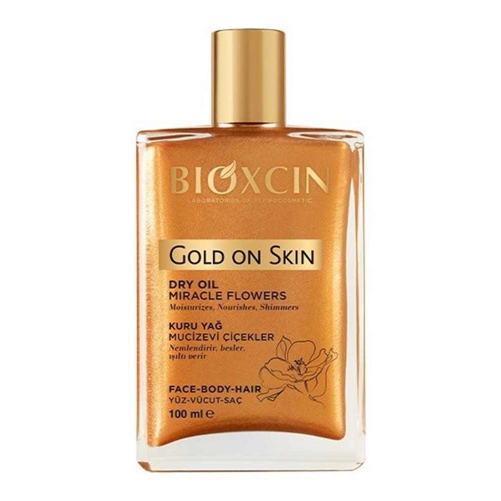 Bioxcin Gold On Skin Dry Oil for Skin and Hair - Natural Moisturizing Oil for Dry Skin, Paraben-Free Beauty Product - 3.38 fl oz