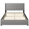 Queen Size Lift-up Storage Bed Modern Linen Upholstered Platform Bed