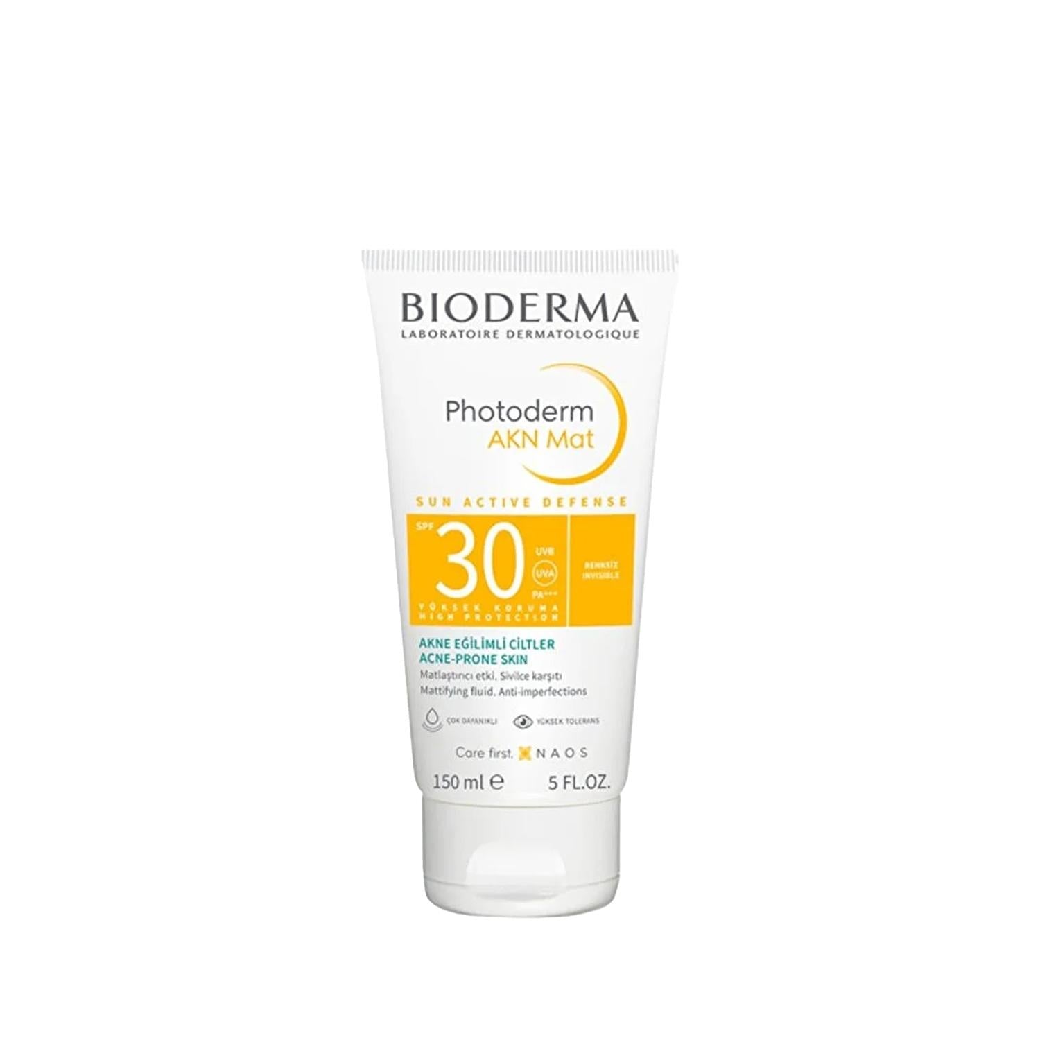 Bioderma Photoderm AKN Mat SPF30 Sunscreen Cream - Mattifying, Acne Control, 5.07 fl oz