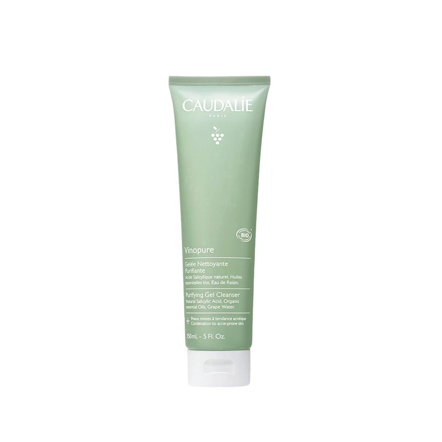 Caudalie Vinopure Face Cleansing Gel - Gentle, Effective Skincare for Healthy Skin, 5.07 fl oz