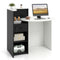 Front Reception Office Desk with Open Shelf and Lockable Drawer