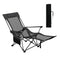 Reclining Camping Chair with Removable Footrest and Adjustable Backrest