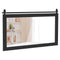 Rectangle Barn Door Style Wall Mounted Mirror with Solid Wood Frame