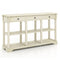 58 Inch Retro Console Table with 3 Drawers and Open Shelves Rectangular Entryway Table