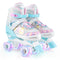 Roller Skates for Teens 4 Sizes Adjustable with Light-up Wheels for Boys Girls Ages 13+
