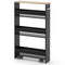 Rolling Kitchen Slim Storage Cart Mobile Shelving Organizer with Handle