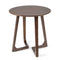 24 Inch Round End Table with Adjustable Foot Pads Natural