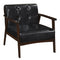 Rubber Wood Frame Accent Chair with Armrest for Living Room