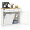 Kitchen Tilt Out Trash Cabinet with 2 Drawers and Adjustable Shelf