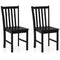 Rustic Dining Chairs Set of 2 Wooden Kitchen Chairs with Slat Tilt Backrest