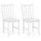 Rustic Dining Chairs Set of 2 Wooden Kitchen Chairs with Slat Tilt Backrest
