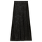 Ladies Long Denim Wash Skirt With Diagonal Cuts