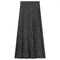 Ladies Long Denim Wash Skirt With Diagonal Cuts