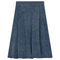 Ladies Short Denim Wash Skirt With Diagonal Cuts