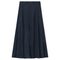 Ladies Paneled Long Denim Wash Skirt