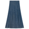 Ladies Paneled Long Denim Wash Skirt