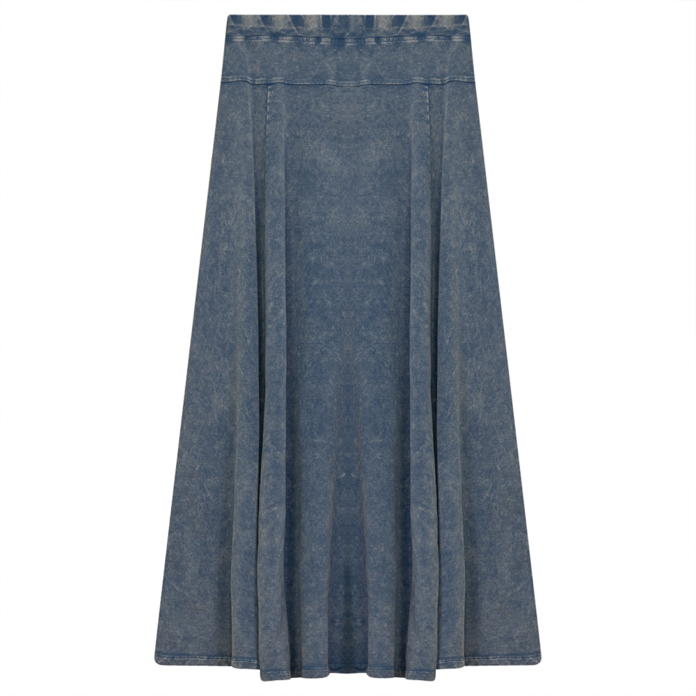 Ladies Denim Stretch Long Skirt