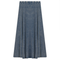 Ladies Denim Stretch Long Skirt