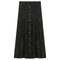 Ladies Button Down Denim Wash Rib Long Skirt