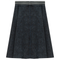 Ladies Denim Rib Short Panel Skirt With Elastic Stripe Waistband