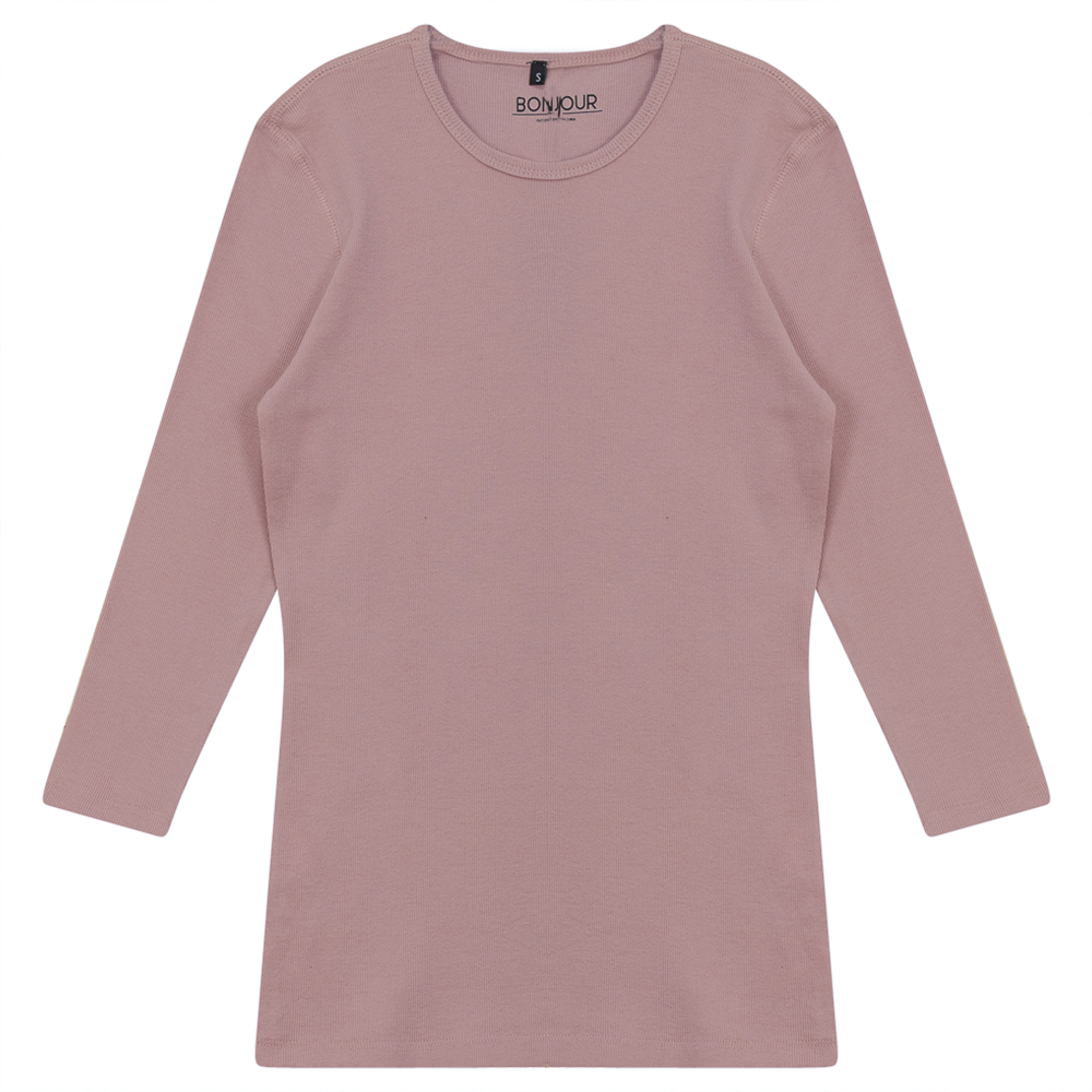 Ribbed Crew Neck T-Shirt
