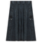 Ladies Tie Dye Wash Rib Short Skirt With Side Pockets