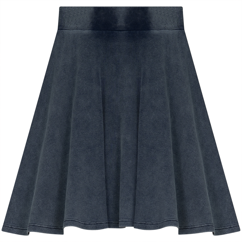 Wash Denim A line Skirt