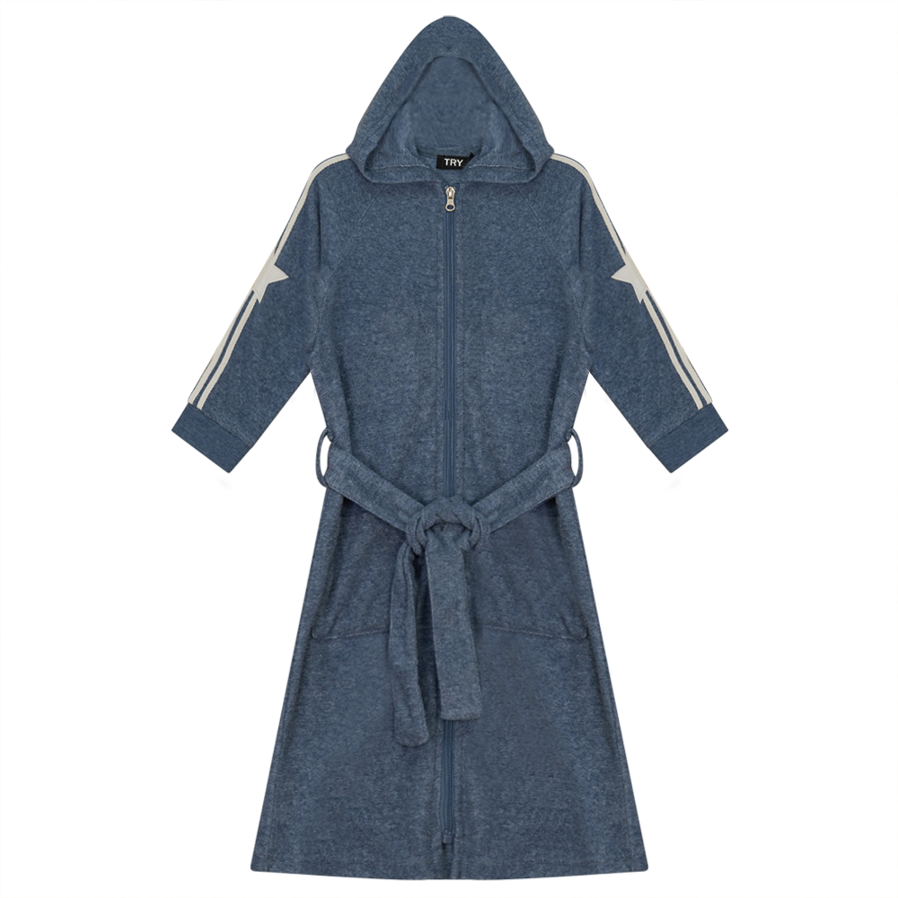 Terry Robe With Stripes