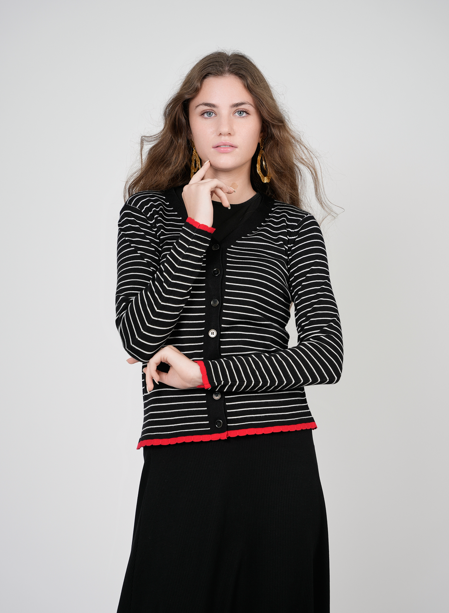 Striped Knit Cardigan