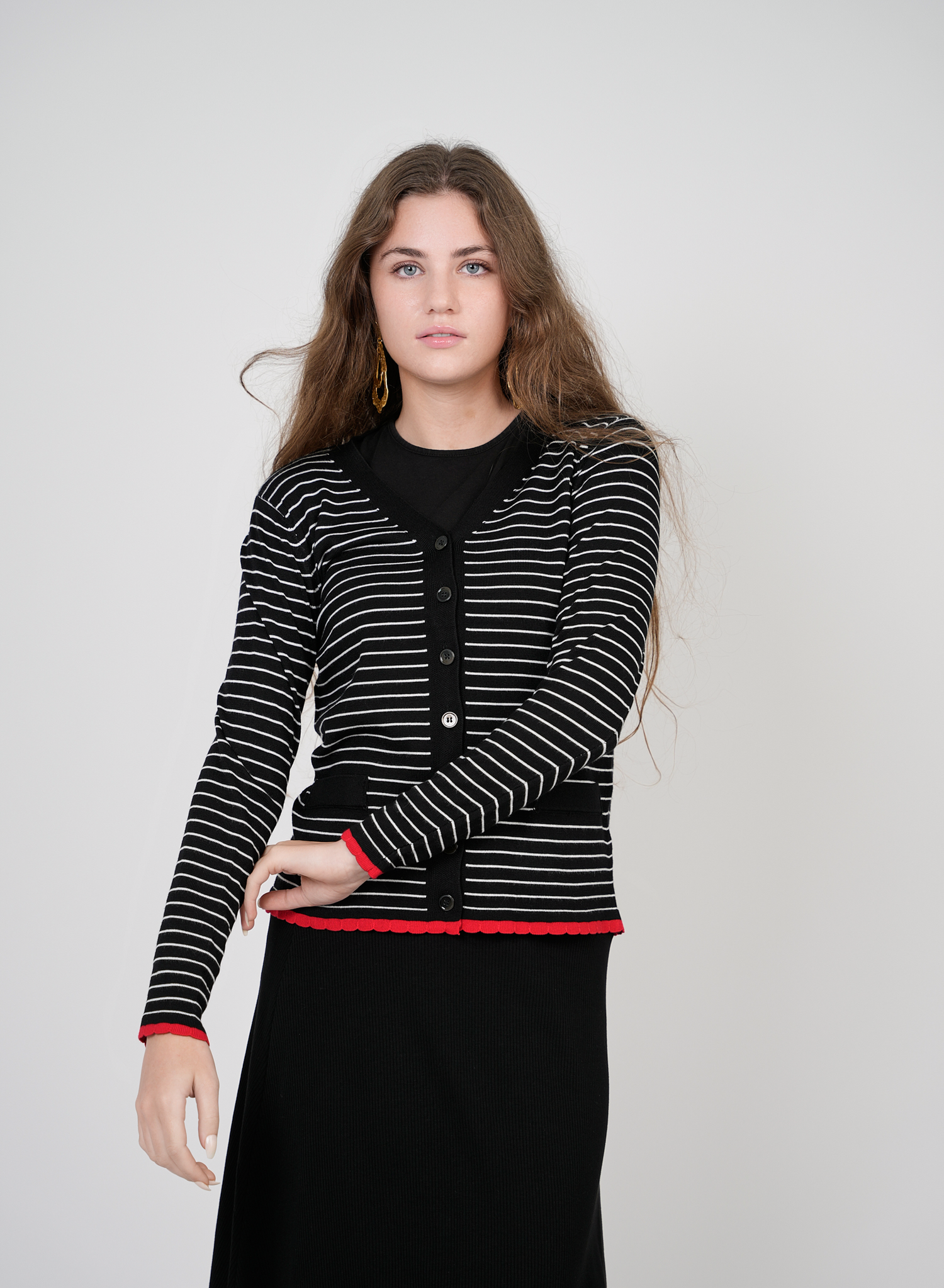 Striped Knit Cardigan