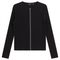 Thin Ribbed Crop Zipper Bomber