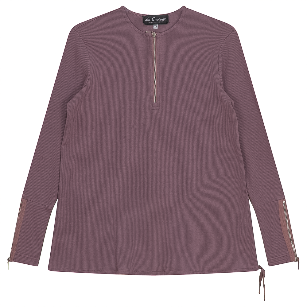 Ribbed Henley Maternity Top
